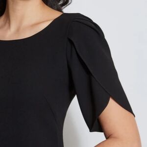 NWT Elie Tahari Black Slit Sleeve Dress, size 12